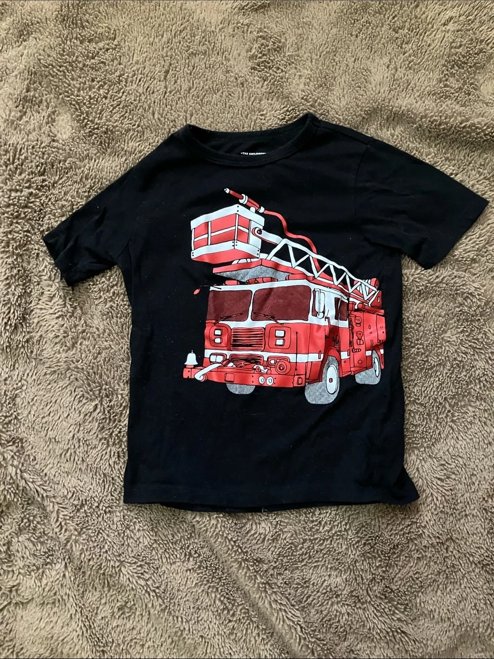 The Children's Place Black Graphic Logo Tee